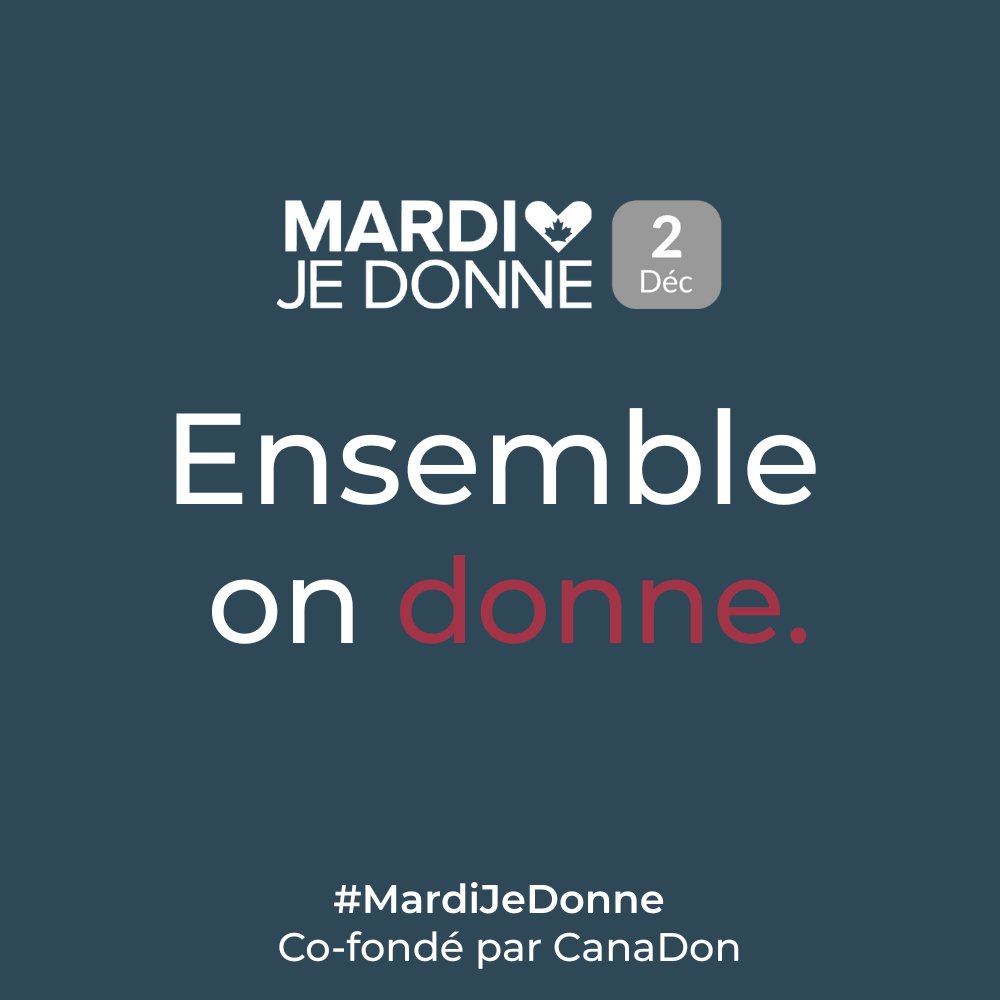 En ce #MardiJeDonne, votre générosité aura un impact direct sur la prévention de la maltraitance envers les aînés. Ensemble, nous pouvons informer, autonomiser et soutenir les personnes âgées au Canada.
Faites un don aujourd’hui ! canadahelps.org/fr/dn/137660

#FaitesUneDifférence