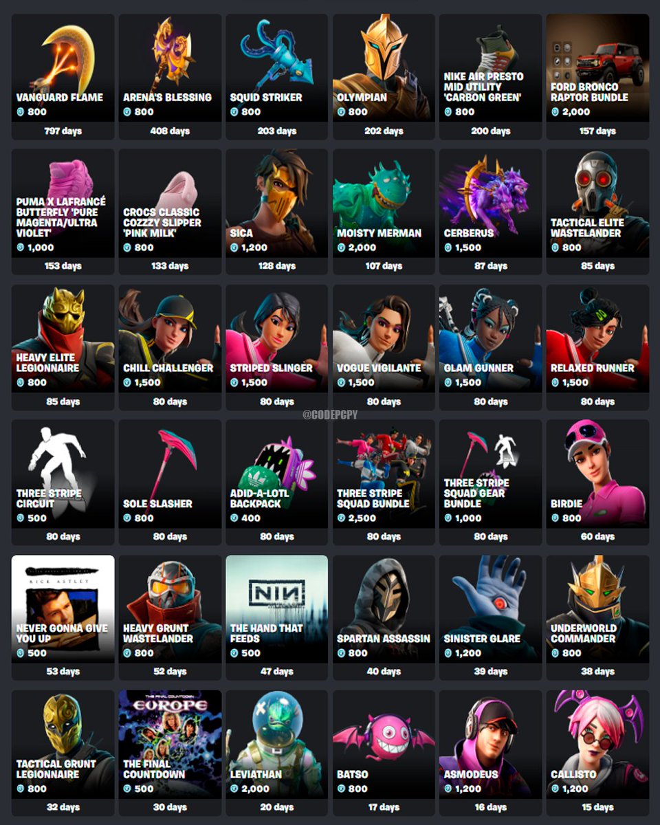 COSMÉTICOS QUE REGRESARON HOY EN LA TIENDA DE FORTNITE ✅

¿Andabas esperando alguno de ellos? 🤔

Si te gusta mi contenido, usa el código ‘PCPY’ en la tienda, gracias ❤️ #ad

#Fortnite