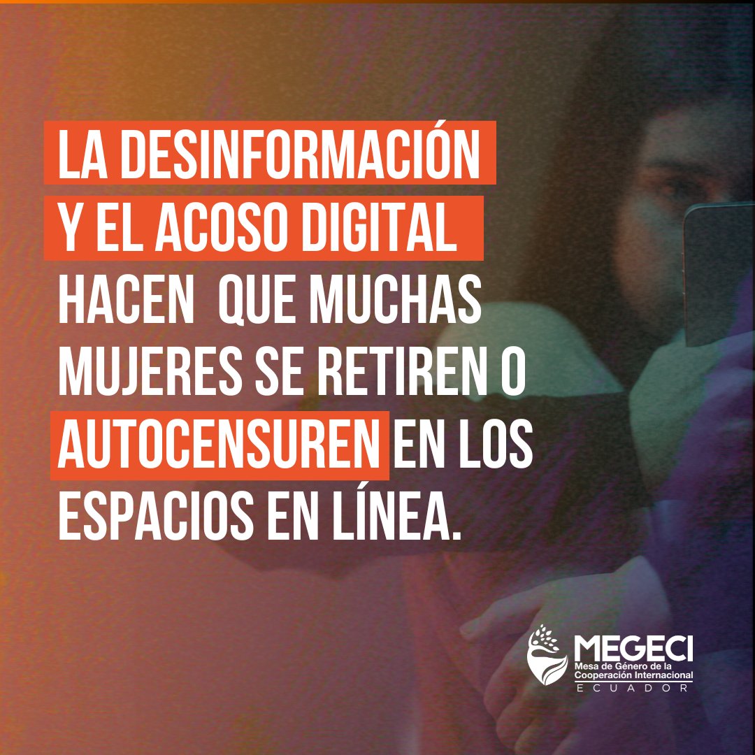 La desinformación y el acoso digital silencian voces: hacen que muchas mujeres se retiren o se autocensuren por miedo a ataques en línea.

Proteger los espacios digitales también es proteger derechos.
🟠 #NoHayExcusa #EsViolenciaDigital #16Días