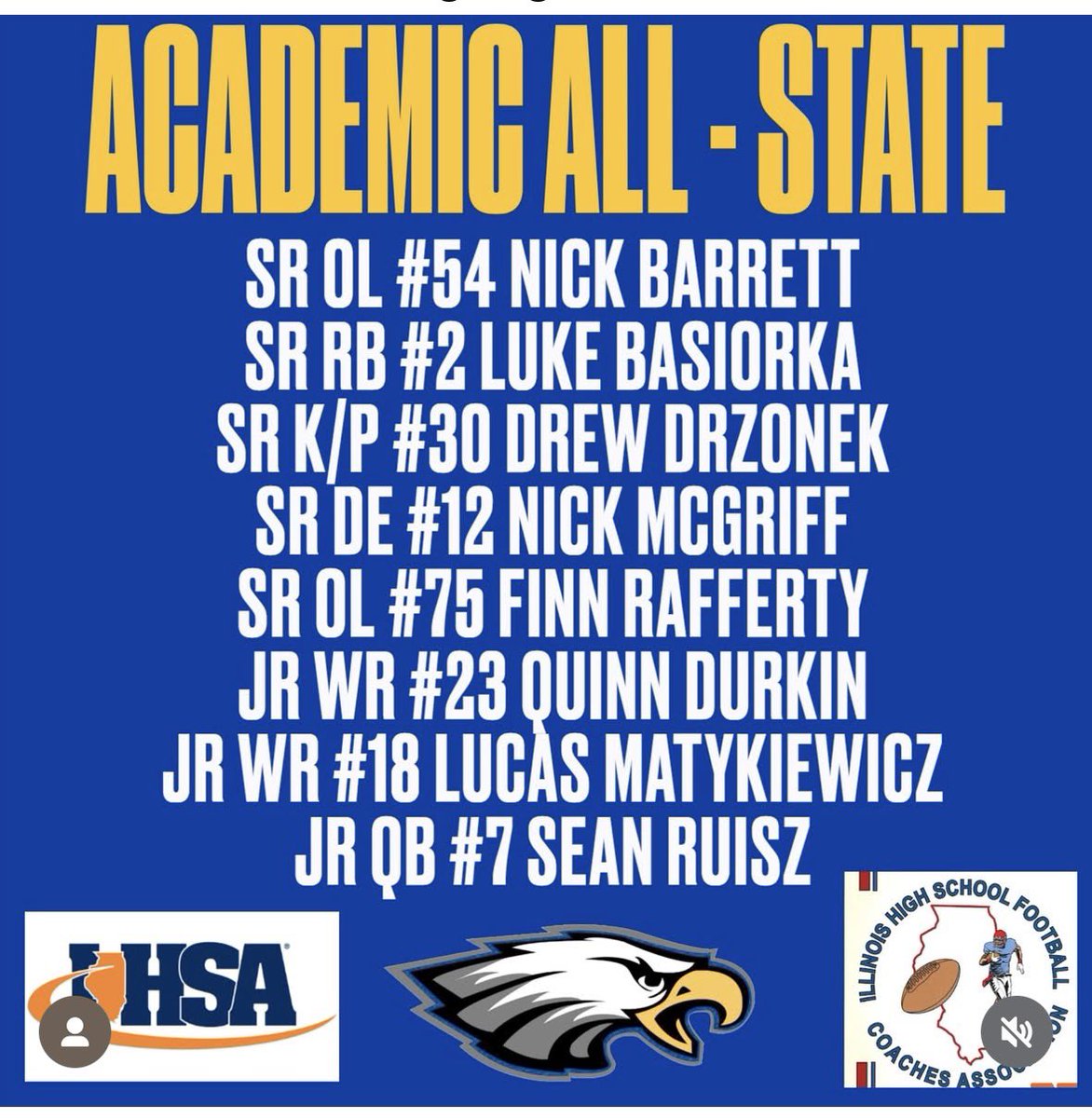 So proud of all these hard working boys both on and off the field!! 
<a href="/lucasmaty18/">Lucas Matykiewicz</a> you are an amazing athlete, but to back it up with outstanding schoolwork and academics is no easy feat!! Congrats to my boy! I’m so proud of you!!👏🏼