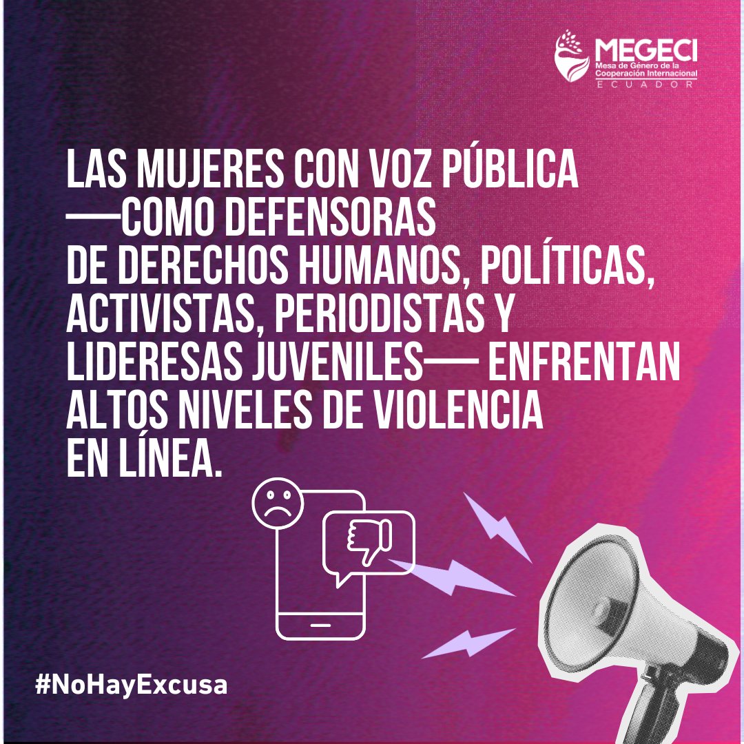 Las defensoras de DD.HH., activistas, periodistas y lideresas enfrentan altos niveles de violencia en línea que buscan silenciar sus voces y limitar su participación. Garantizar espacios digitales seguros es fundamental.
🟠 #NoHayExcusa #EsViolenciaDigital #16Días