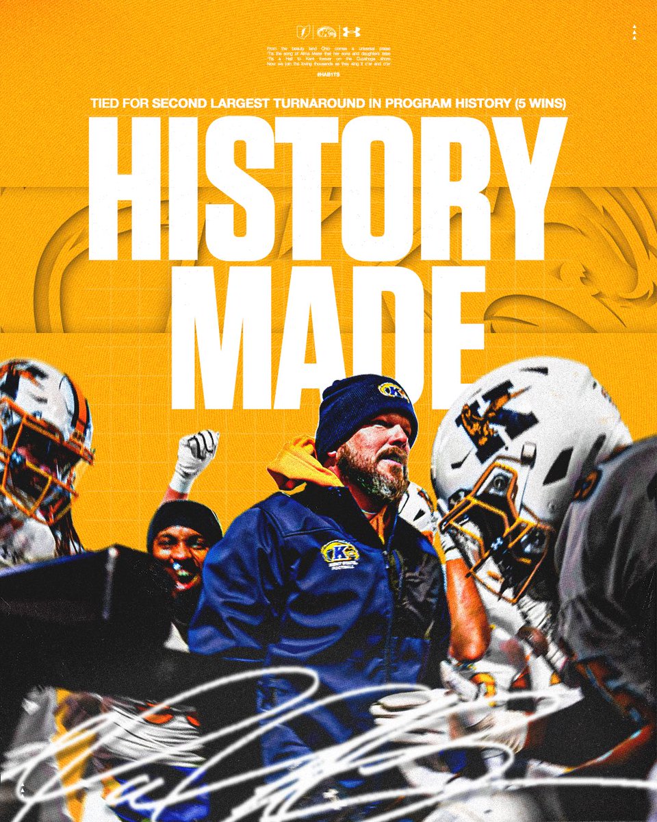 KentStFootball's tweet image. 𝐇𝐢𝐬𝐭𝐨𝐫𝐲 𝐌𝐚𝐝𝐞

This season ties the second largest turnaround in program history and tied for fourth largest turnaround in the nation this year! Thank you Flash Family for a fantastic season!
