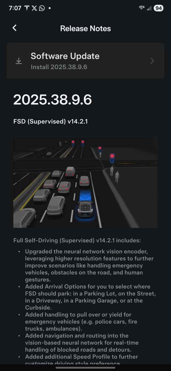 FSD 14.2.1 finally rolling out to Model X. I thought S/X were being skipped based on initial rollout, but guess not.