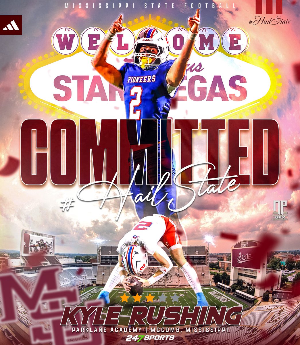 | COMMITTED |

Kyle Rushing (<a href="/KyleRushing22/">Kyle Rushing</a>), the class of 2026 <a href="/247Sports/">247Sports</a> 3⭐️ long snapper from Parklane Academy (McComb, MS), has flipped from South Florida and commits to the Mississippi State Bulldogs! #HailState