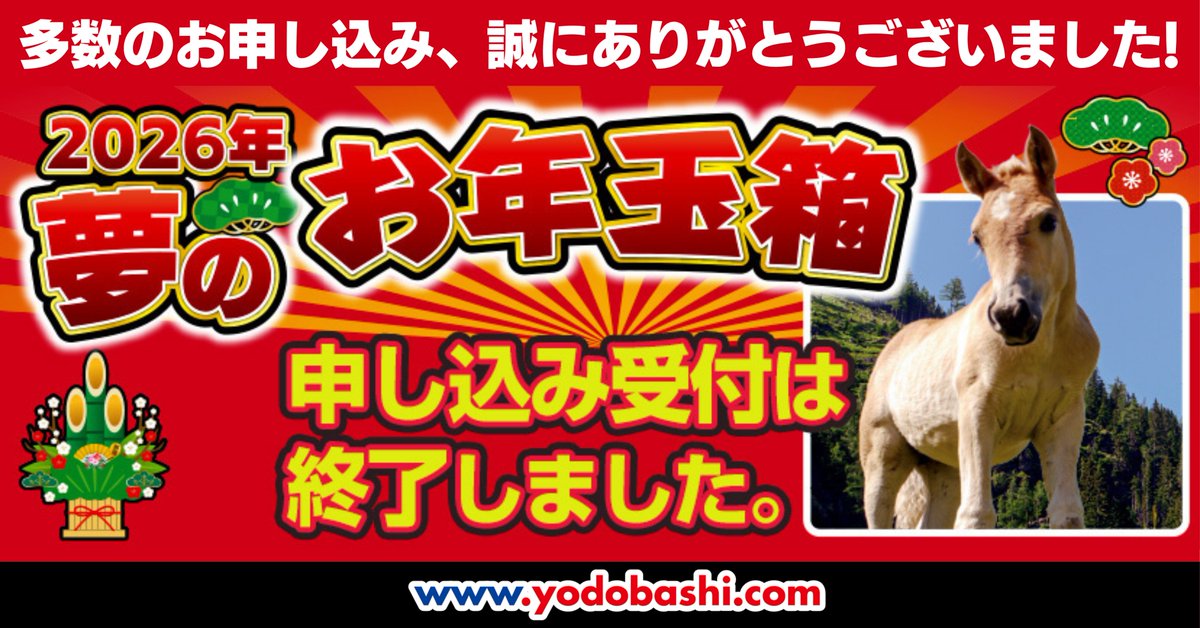 夢のお年玉箱のお申し込み受付は 終了しました。 ＼ 12/3（水）9:00