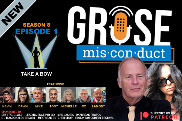 The long wait is over and a new season of Grose Misconduct begins. Find Season 8 Episode 1 "Take a Bow" on any podcast app or download it on-line from 
buzzsprout.com/994807/episode…

Run Time: 1:24:58