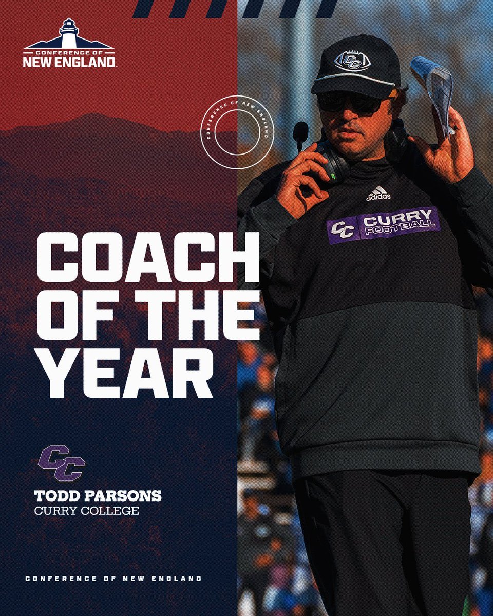 CoachTParsons's tweet photo. This has been an unbelievable season‼️

Playing for a conference championship and making a post-season bowl game gives us A LOT to build on here at Curry and leaves us wanting more.

Having 16 All-Conference awards this year (the most in program history)…the young men in our program make my job easy.

A true TEAM award, I am so proud of ALL of our players and coaches. 

The RIGHT guys.

#PurpleREIGN☔️