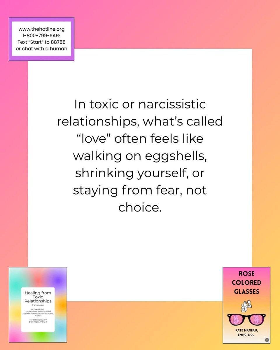 KateMageau's tweet photo. What would real love feel like if it were safe and mutual? You deserve love that makes you feel happy, safe, and free—not small, scared, or controlled. #therapist #healthyrelationships https://t.co/OvuQkmuisK