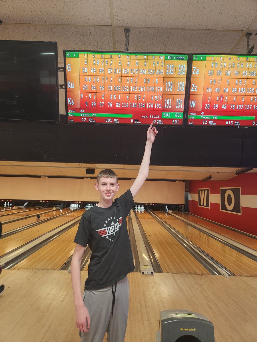 Megan and Graham with personal high games today! Keep working!