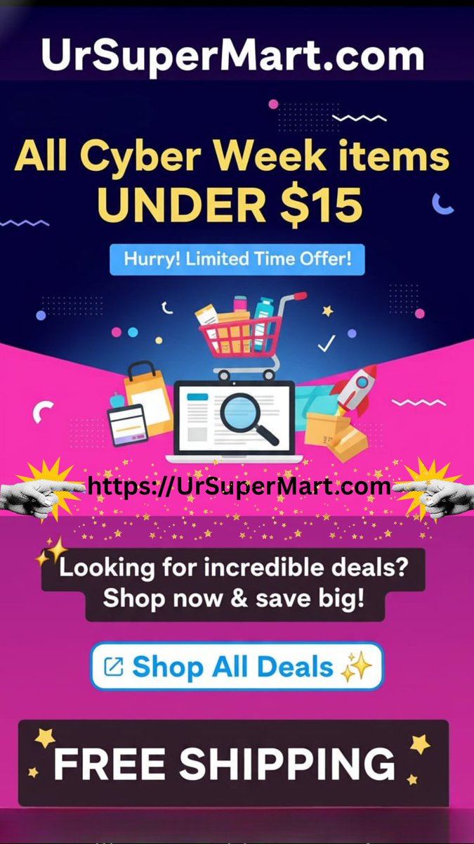 UrSuperMart's tweet photo. https://t.co/oh1KRqtaY6
Everything under $15 and free shipping.  Get your Christmas Stuffers nows!!!

#BlackFridayDeals #HolidayShopping #GiftIdeas2025 #DealsUnder15 #FreeShipping #UrSuperMart https://t.co/MiY7LKVp0i