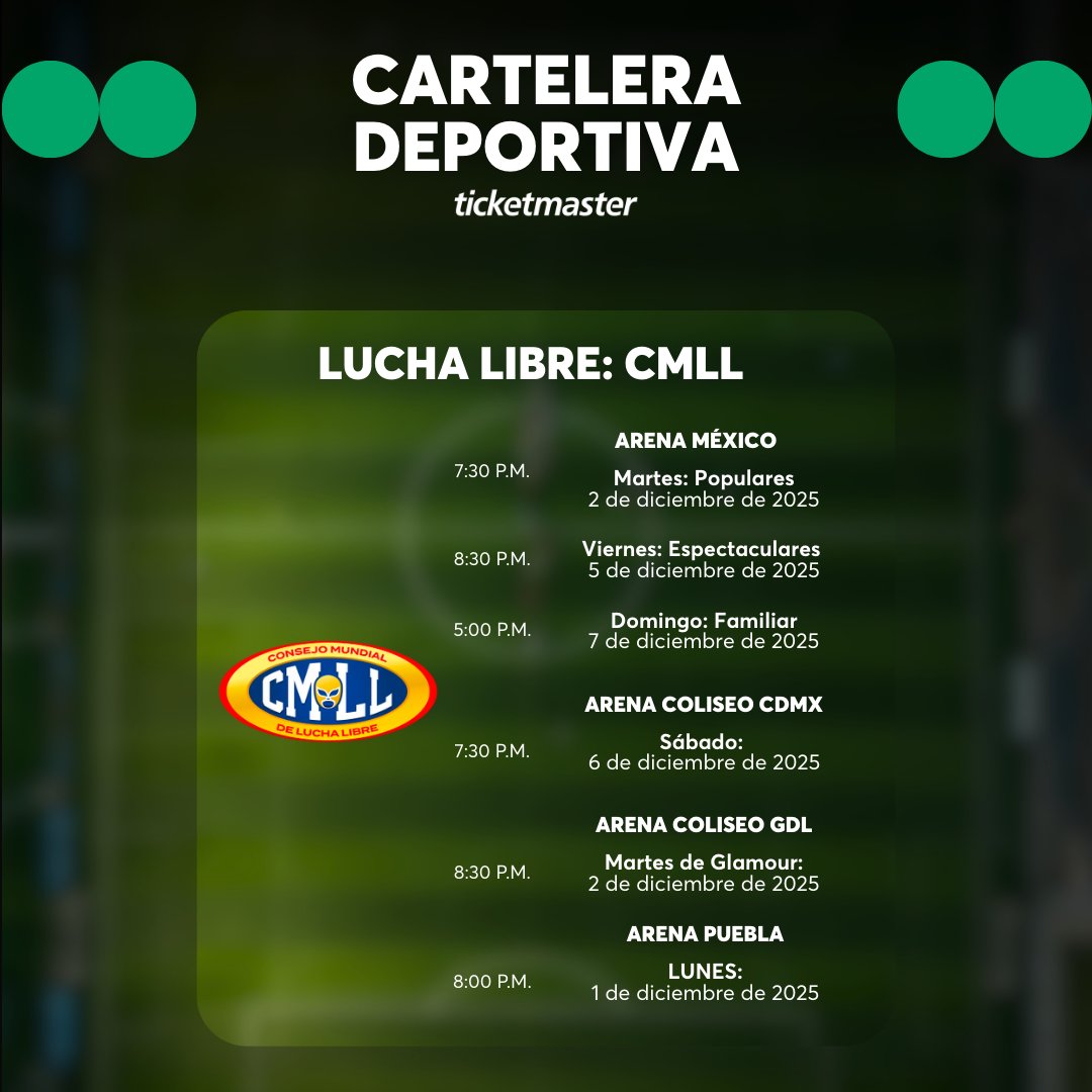 Ticketmaster_Me's tweet image. 📅 Tu semana ya tiene ritmo de estadio. 
Fanáticos listos, emociones listas… ¡Solo faltas tú!⁣
⁣
Esta semana vienen enfrentamientos que prometen encender y momentos que solo se viven en vivo ⚽⁣
⁣
Consulta la cartelera deportiva y compra tus 🎟️🎟️ aquí 👇…