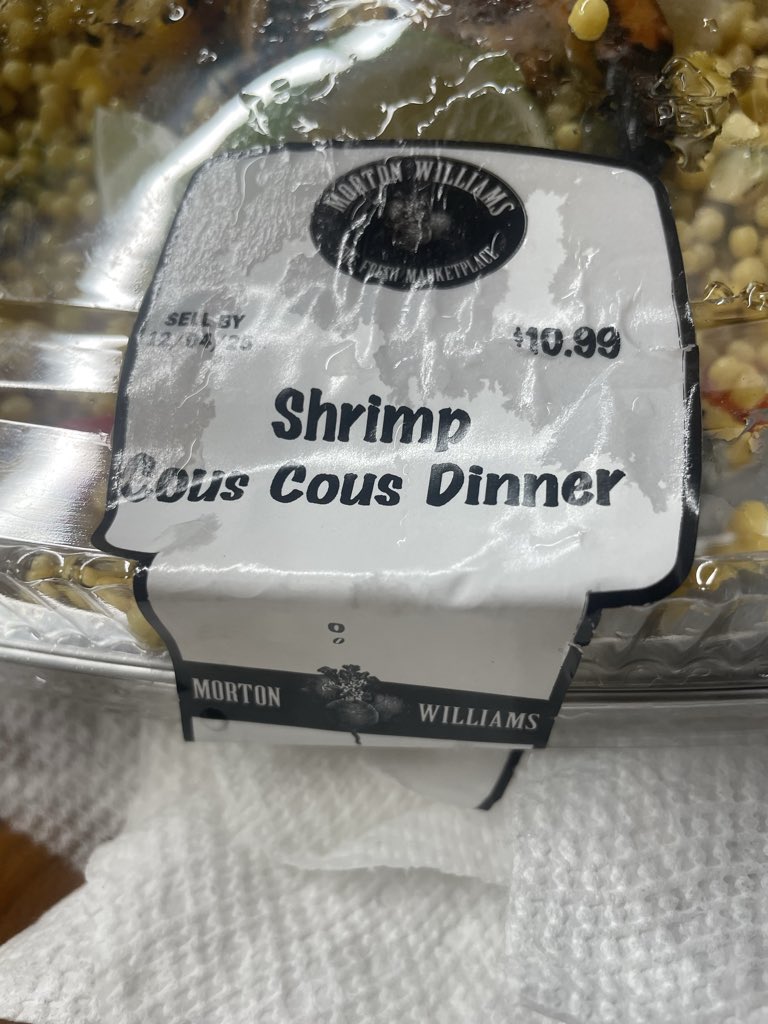 First time in my life having cous cous. It’s very different. 🤨