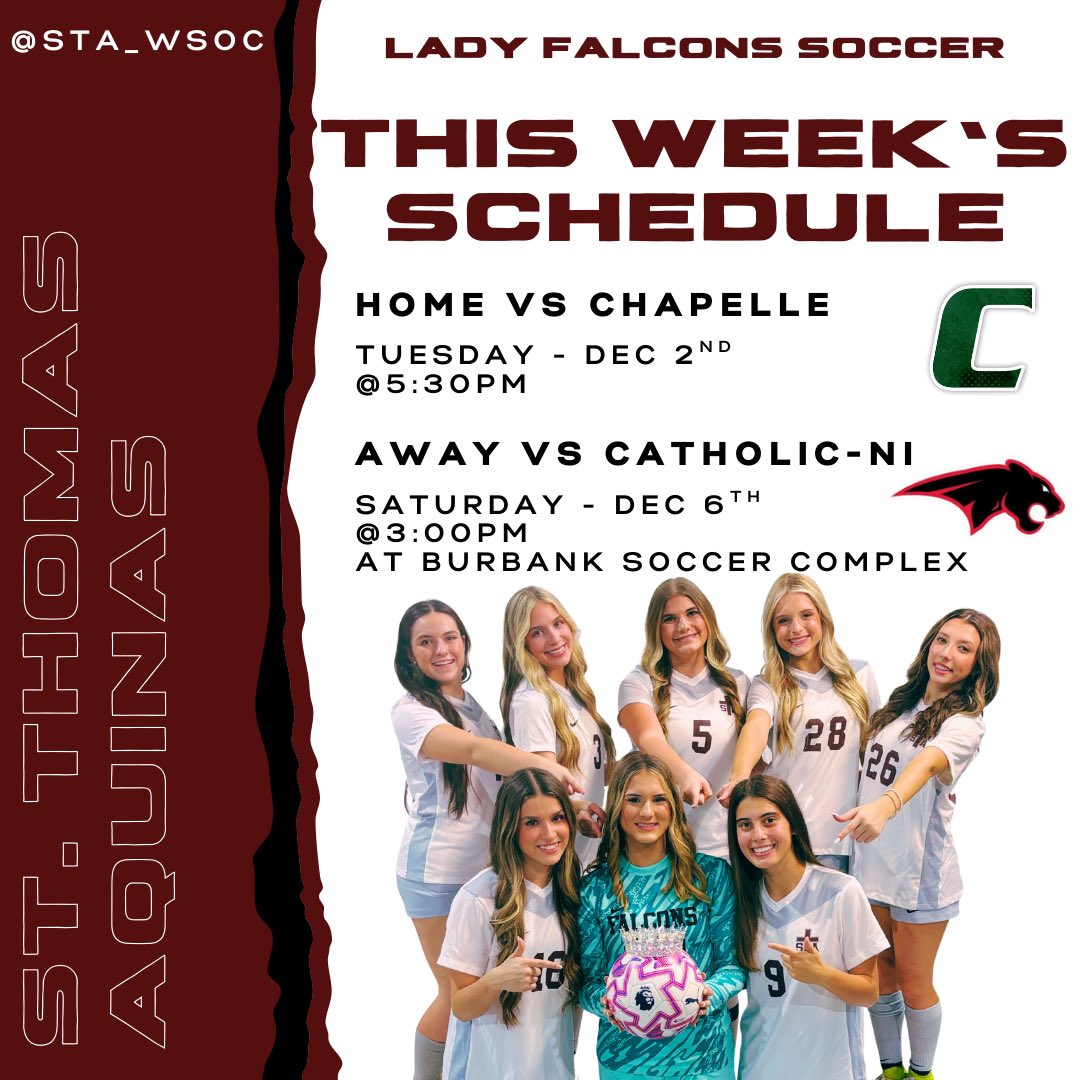 St. Thomas Aquinas Lady Falcons Soccer tweet media