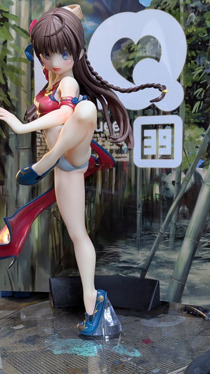 「#玉乃井ぺろめくり 先生のチャイナ娘 紐パンVer.が届いたー 可愛いー 服破壊」|速野悠二 ‼研究ばっかしてたら馬鹿になる、ヤンコミ連載中！のイラスト