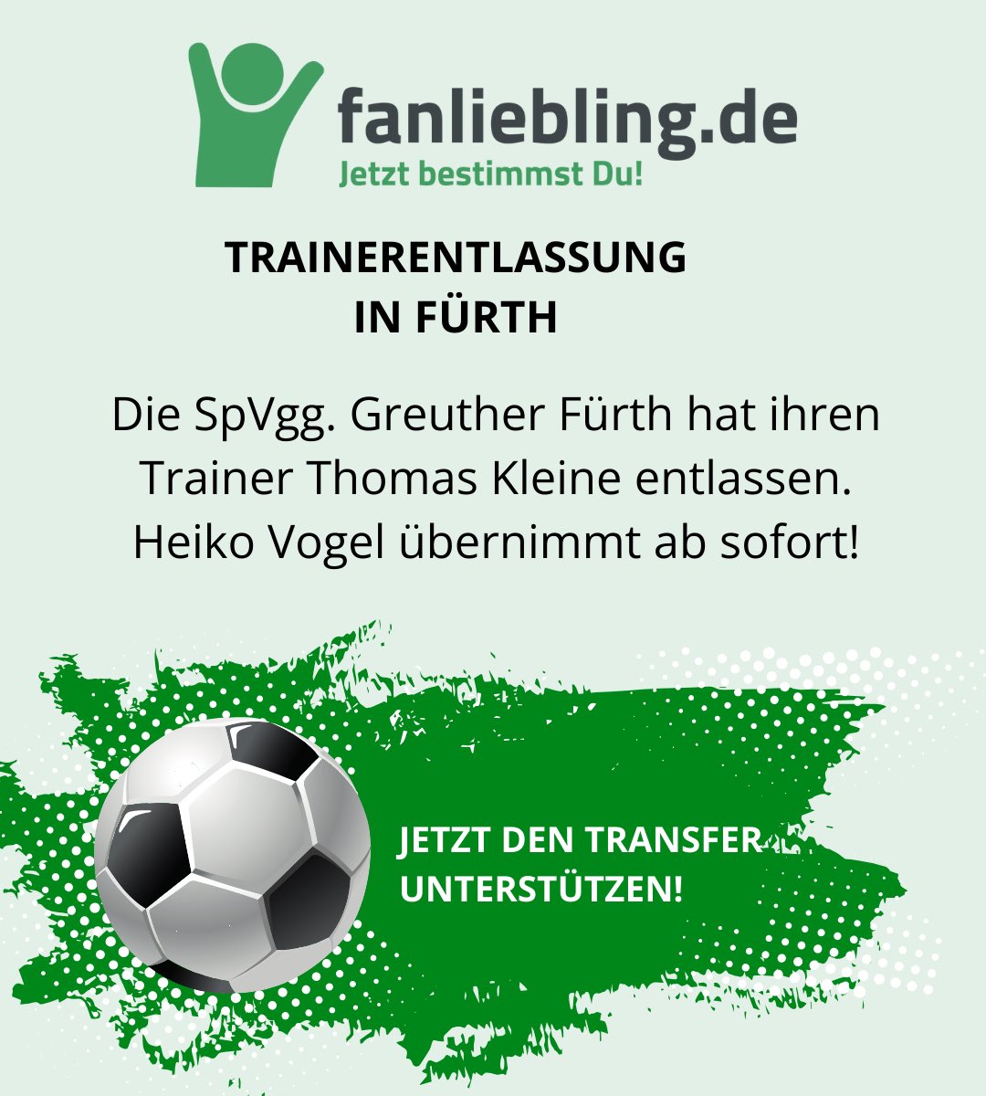 Trainerwechsel in Fürth🤔

#spvgggreutherfuerth #Bundesliga2 #Fussball #fanart #amazing #socialmedia #like #liebe #herz