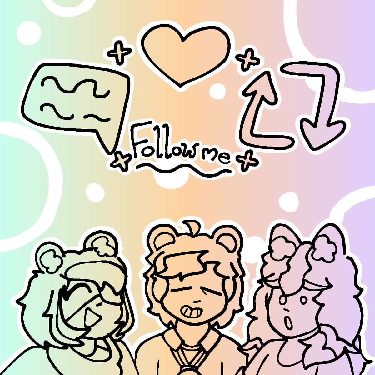 I'm approaching 1k followers, and I'll do the same as always: 5 people win a colored drawing, and another 5 win a black and white drawing
But this time I want to add one little thing, hehehe! 
The first winner will not only receive a drawing, but also a simple animation!