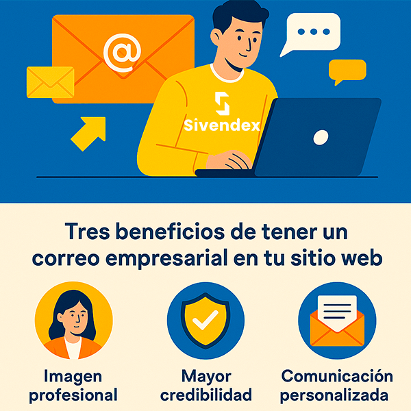 sivendex's tweet photo. Seguir usando Gmail o Hotmail para tu empresa transmite improvisación, poca formalidad y resta credibilidad frente a tus clientes.
Solicita tu correo empresarial con Sivendex y proyecta la imagen que tu negocio merece https://t.co/5oONW1IVl4