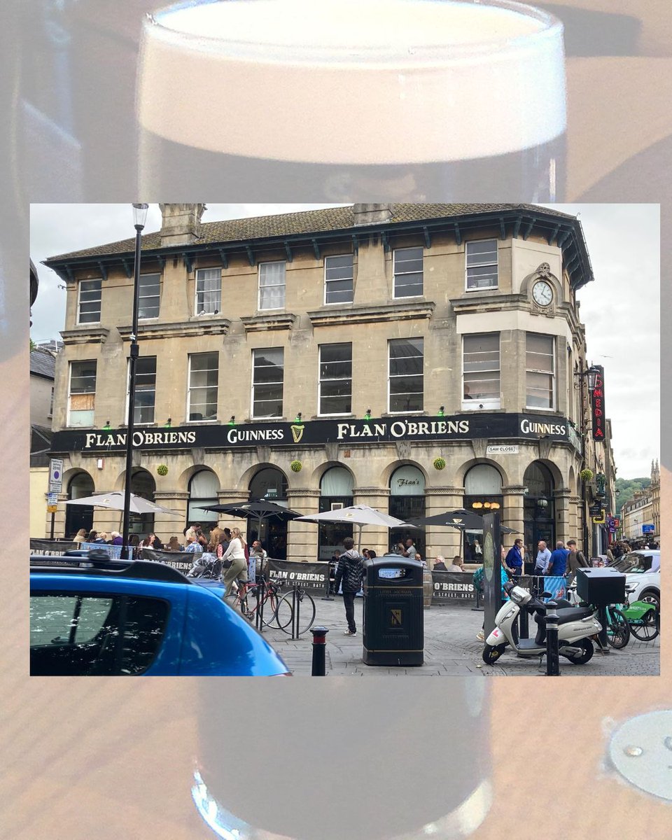 The Flan O'Briens pub in Bath. Supposedly named after Irish writer Flann O'Brien  (real name Brian Ó Nualláin, 1911–66). "The Third Policeman" is still one of my favourite books. '"Is it about a bicycle?" he asked.' #thethirdpoliceman #flannobrien