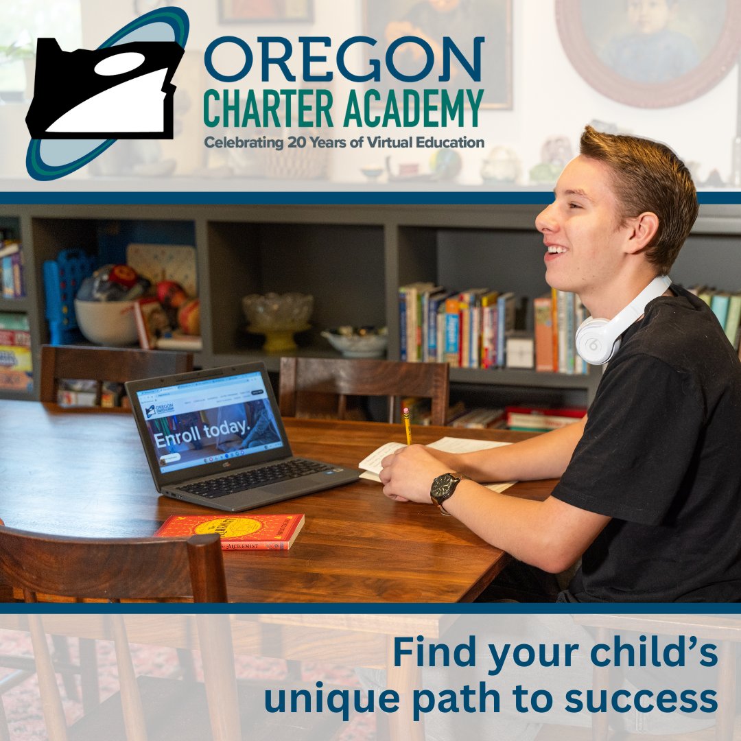 OregonCharter's tweet image. Is your child struggling to thrive in school? Oregon Charter Academy may be a better option!

Let your child find their unique path to success at Oregon Charter Academy! Enroll today at oregoncharter.org/enroll

#oregoncharteracademy #ORCA