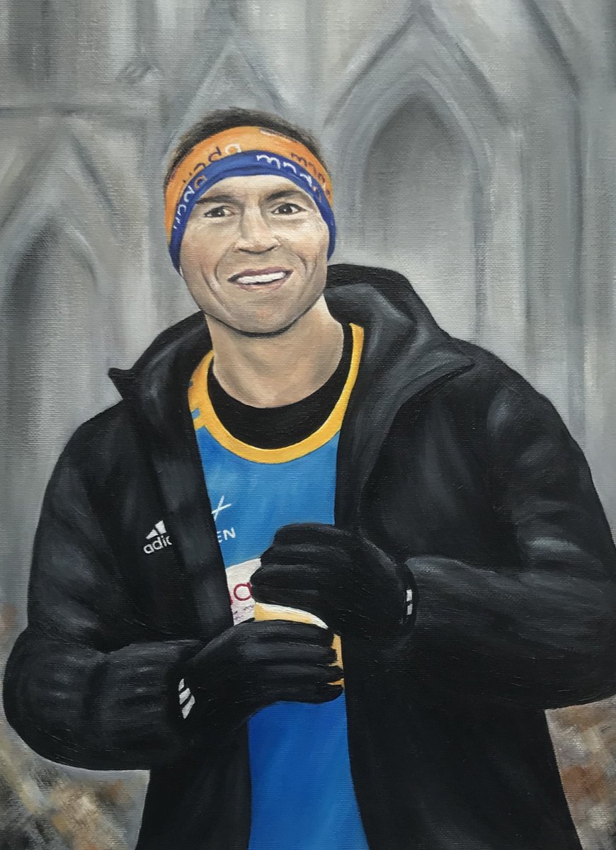 armleyartist's tweet image. Good luck to Kevin Sinfield as he sets out on his latest 7in7 challenge for MND. These are just some of the artworks that I&apos;ve painted of Kev and Rob Burrow to raise funds for MND. Cheers. #kevinsinfield #7in7Together #sirkev #MND #Rugby #rugbyleague #robburrow #7in7 #Extramile