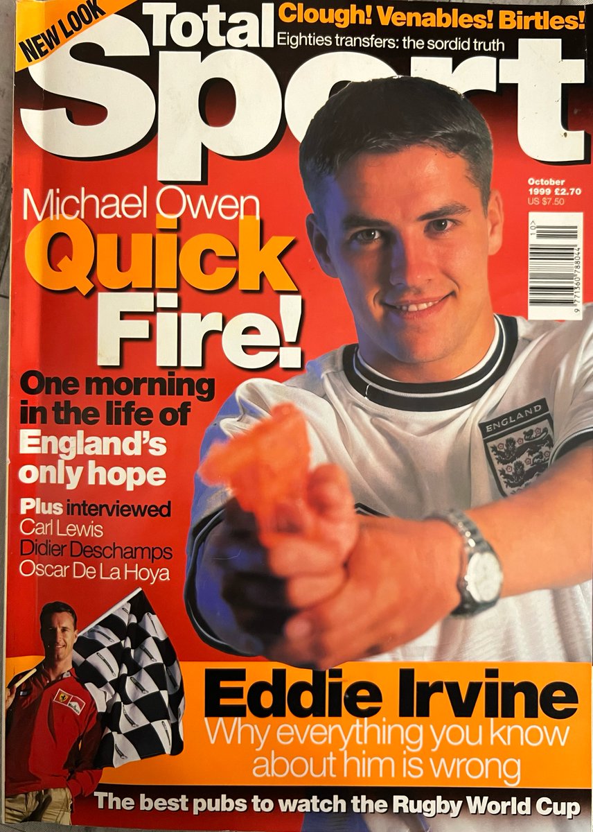 An old friend from my days in Southampton sent me this today.

A cover shoot with <a href="/themichaelowen/">Michael Owen</a>, photographed in Cornwall after France 98 when he scored "that goal".

I've shot Michael a few times over the years, &amp; he's always impressed. One of football's good guys.