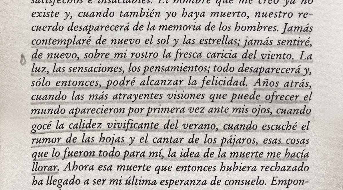 he llorado desconsoladamente leyendo las últimas páginas de frankenstein… «la idea de la muerte me hacía llorar»