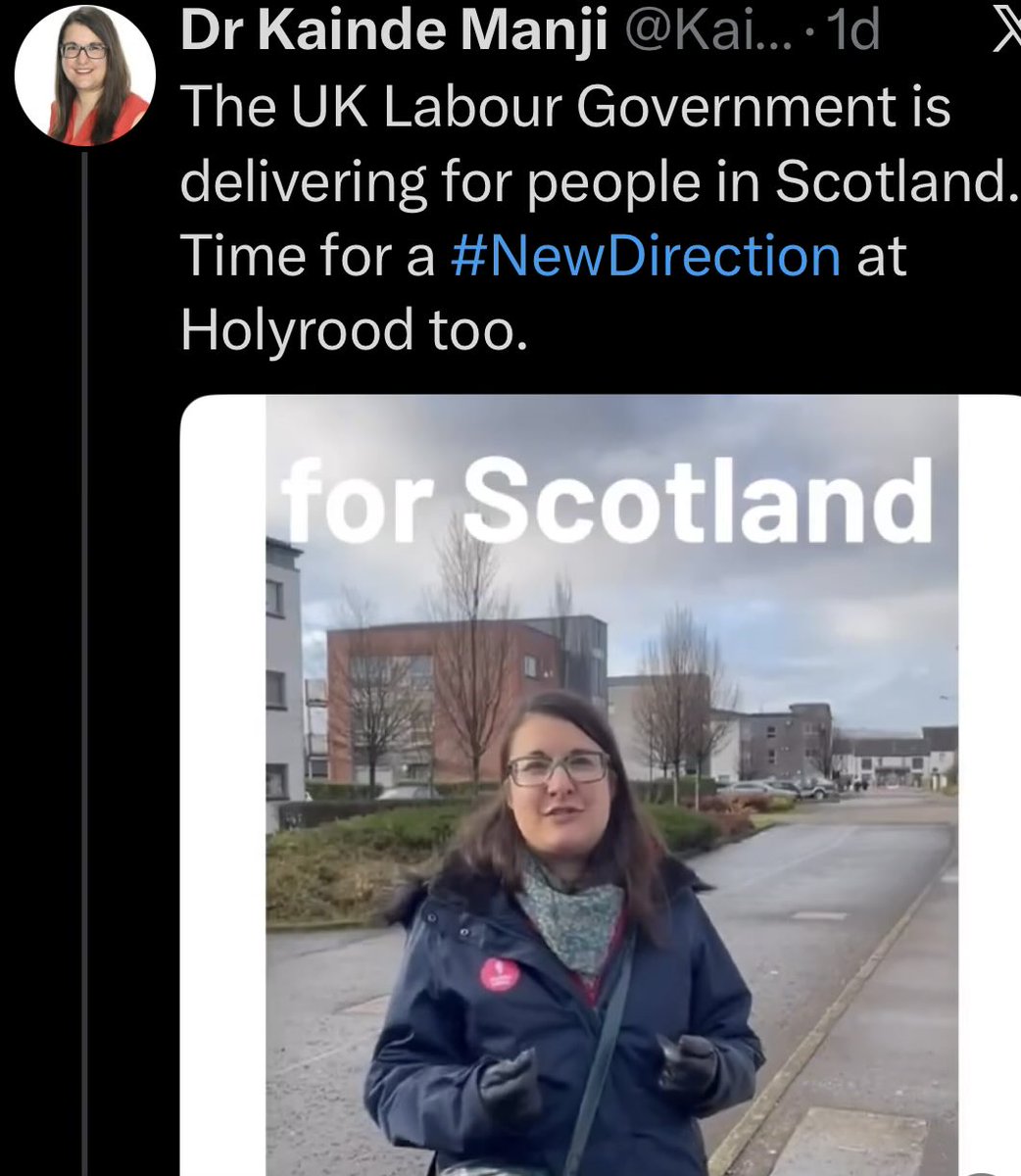 Grangemouth ❌
Mossmorran ❌
Harbour Energy ❌
Petrofac ❌
National Timber ❌

The only thing Labour have delivered is austerity, freezing grannies, starving bairns, disability cuts, P45’s and Winding up orders.

The only direction Scotland needs is the opposite of Westminster.