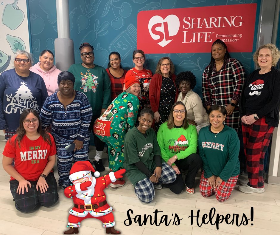PJs on, holiday mode activated! Our Sharing Life team is ready to sleigh the season. 🎅🛷 #santaiscoming #holidayfun