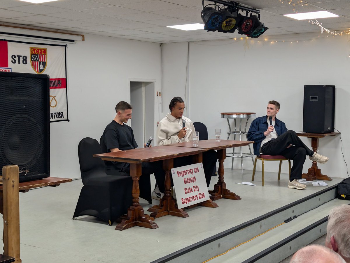 Brill evening at <a href="/KBSCSC/">KBSCSC</a> meet the players, both lads brilliant on stage and we also won the raffle!

<a href="/stokecity/">Stoke City FC</a> <a href="/scfc_foundation/">Stoke City Foundation</a>