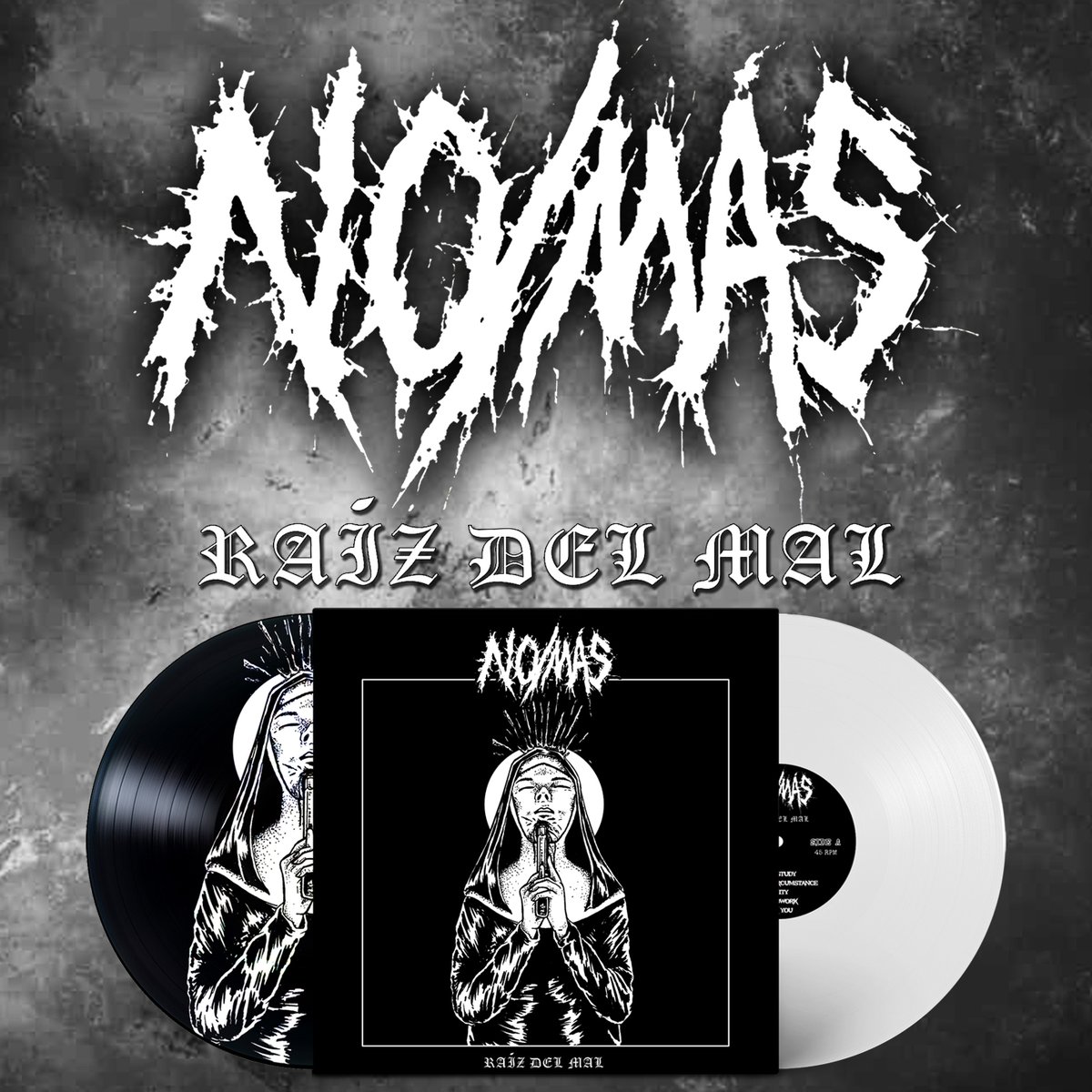 hpgd666's tweet photo. Up now for pre-order, coming Dec. 19th!
NO/MÁS "Raíz Del Mal" LP
Order at https://t.co/uD3Q6Frugm
#nomas #nomasgrind #grindcore #hardcore #hpgd #pigdestroyer #insectwarfare #assuck #napalmdeath #nails #bandit #internalrot #jarheadfertilizer @revdanwilson https://t.co/j7qLXyqUEm