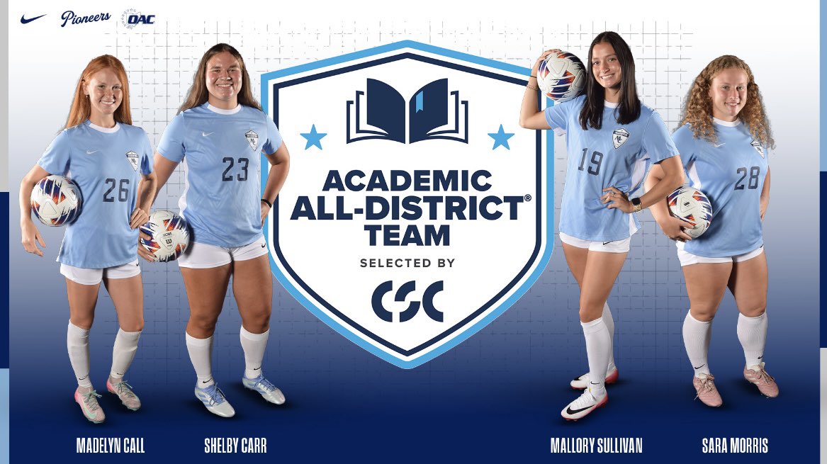 MC_WSoccer's tweet photo. Setting the standard in every space. Congrats to all four Pioneers named to the CSC Academic All-District Team. https://t.co/RbxoUh74Gp