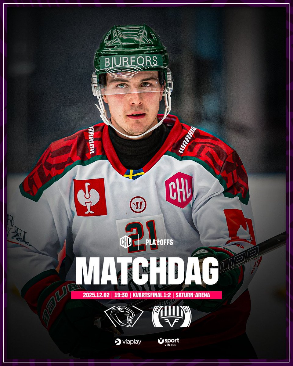 KVARTSFINALDAG!

Vi är framme vid kvartsfinal i Champions Hockey League och ikväll spelas det första mötet (av två) med tyska ERC Ingolstadt, på bortaplan. Nedsläpp kl 19:30 i SATURN-Arena.
