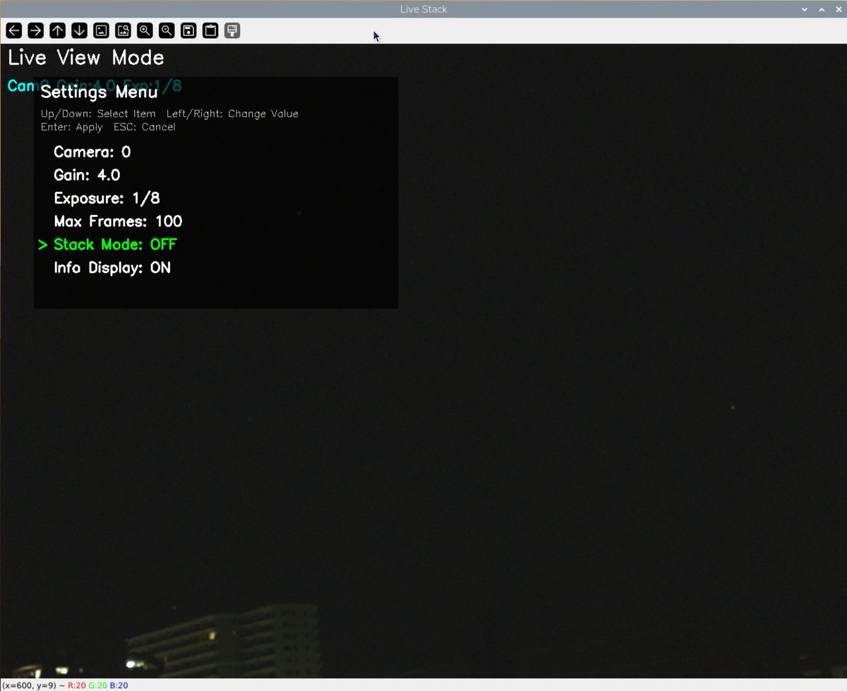 tsukitsuKiss's tweet image. #RasberryPiCameraV3IR でスタックしてきました。
風で一部ぶれてしまいました。
#RaspberryPi5 #LiveStack #ライブスタック