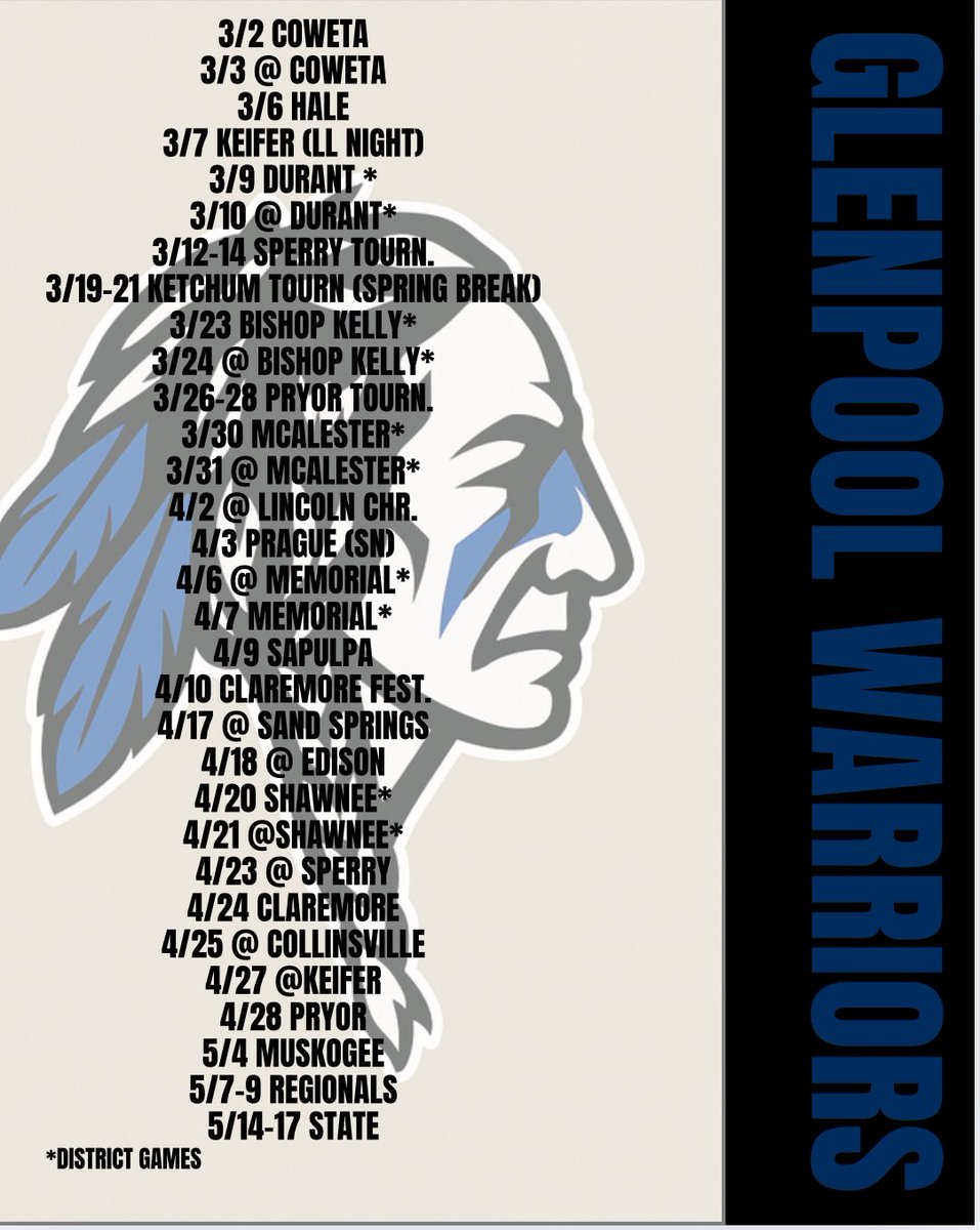 GPoolWarriorBSB's tweet photo. You smell that??? Smells like the FIRST OFFICIAL DAY OF BASEBALL SEASON! Schedule drop! https://t.co/C7VbNe0Pms
