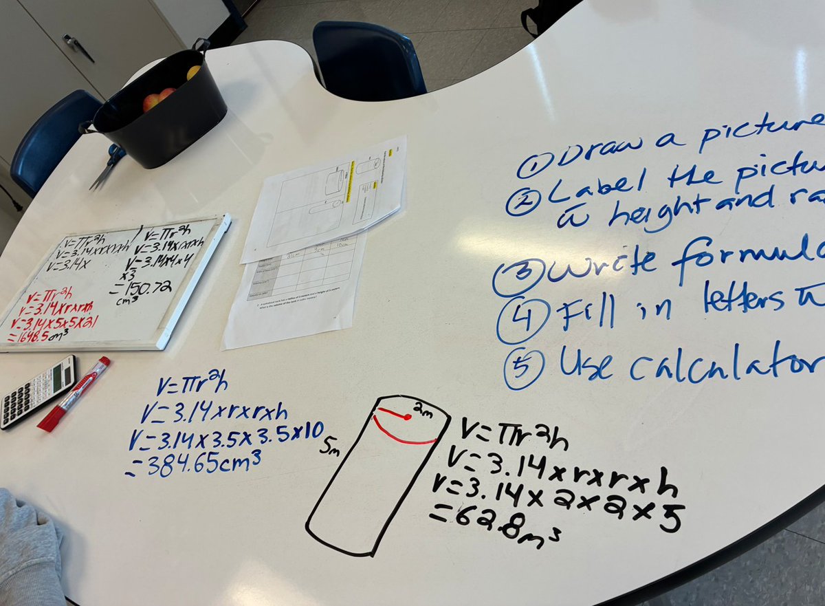 stmaryclc's tweet image. SMCLC  - We Love Math! 

A Gr.11 Math student utilizing all resources provided to enhance student learning and achievement.   Calculating the volume of three- dimensional solids has never been so fun !

Keep up the great work students!