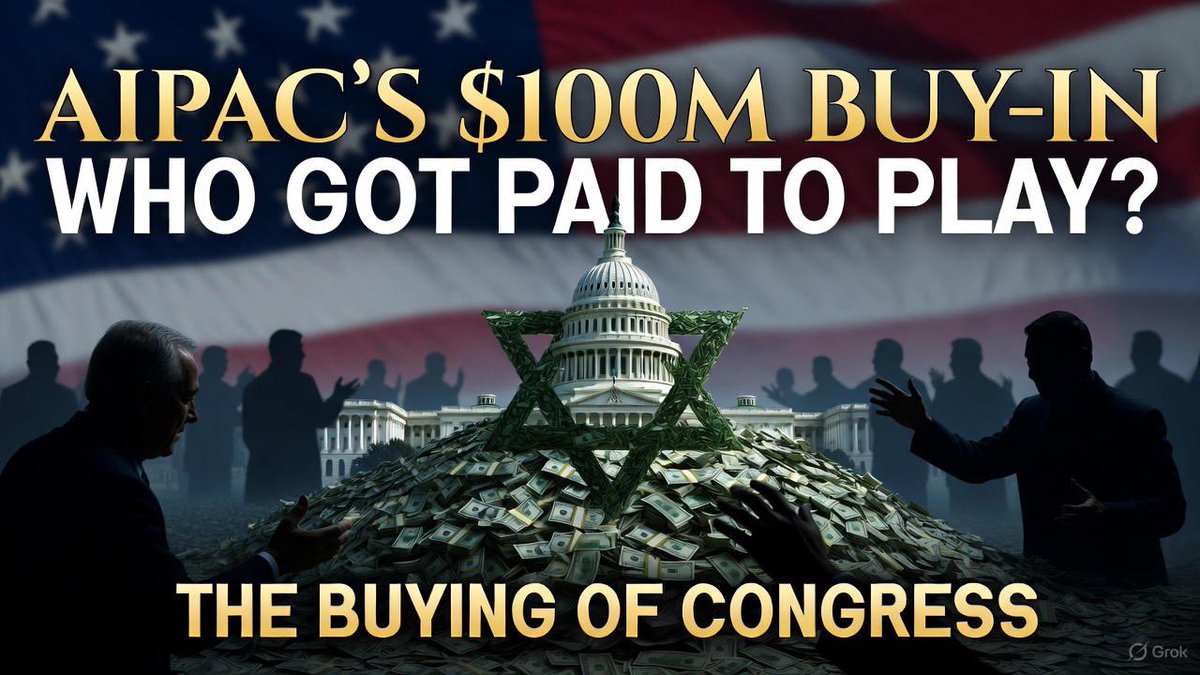 glockhandlez's tweet photo. Think about this for a second… While voices like Nick Fuentes get shadowbanned into oblivion, AIPAC drops $100M+ in the 2024 cycle to prop up “mainstream” politicians who toe the pro-Israel line. More cash = more airtime, more power, more suppression of dissent. Is this influence or interference? Exposing the top recipients—fresh off their wins. Who’s really calling the shots in DC? 

Thread 👇

 #AIPACExposed #EndForeignLobbying #AmericaFirst 

1/5
