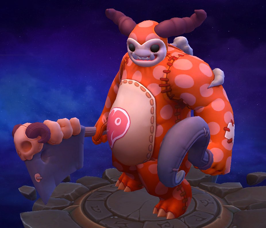 Omg <a href="/BlizzHeroes/">Heroes of the Storm</a> this new butcher skin is so creepy cute hahah