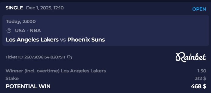 Give me the Lakers. 👍