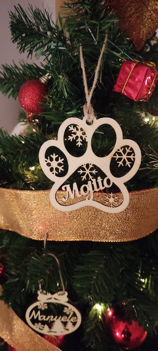 Manudaprato's tweet image. La zampetta del nostro cucciolo nn può nn essere nel nostro albero di Natale #mojito #labruna