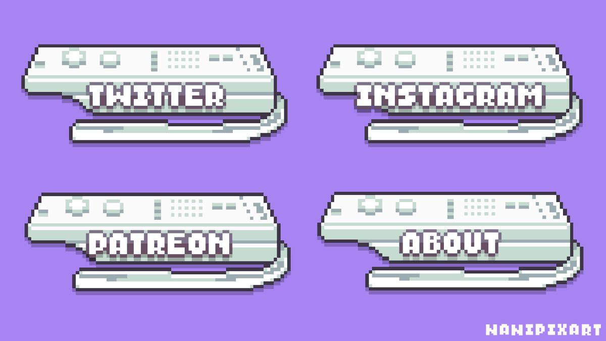 nanipixart's tweet image. Just delivered this set of custom panels! 🤍

Wii controllers 
(pls do not use)
#pixelart #panels