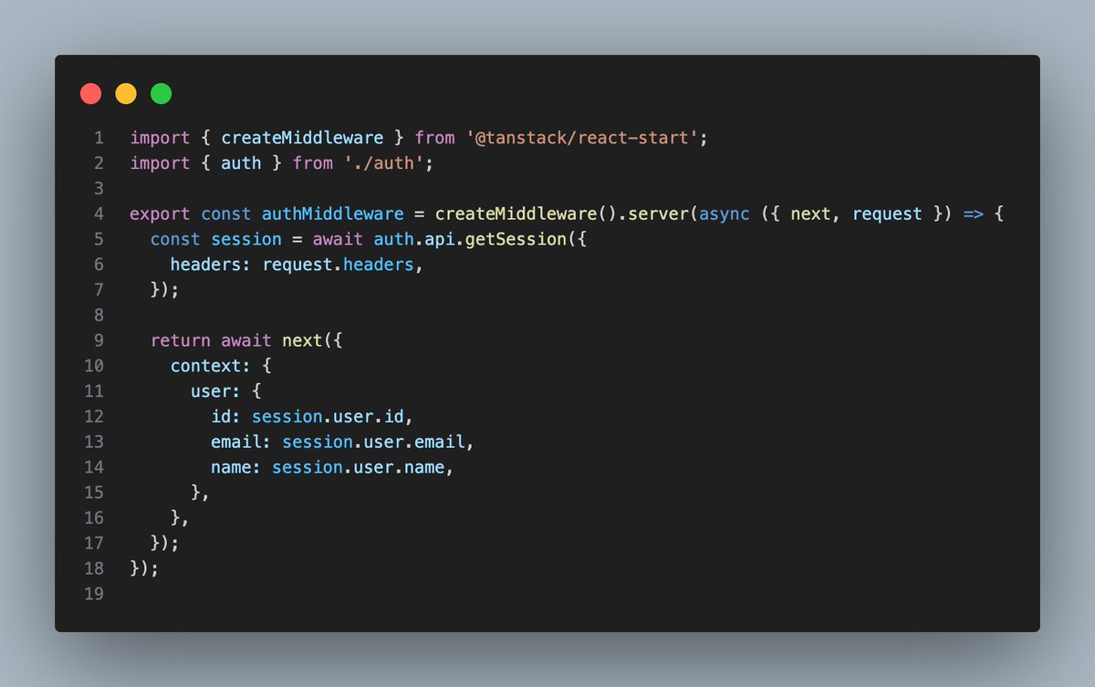 nanodlfa's tweet image. TanStack Start middlewares are 🔥 Look at this beauty, best dx out there

@tan_stack
