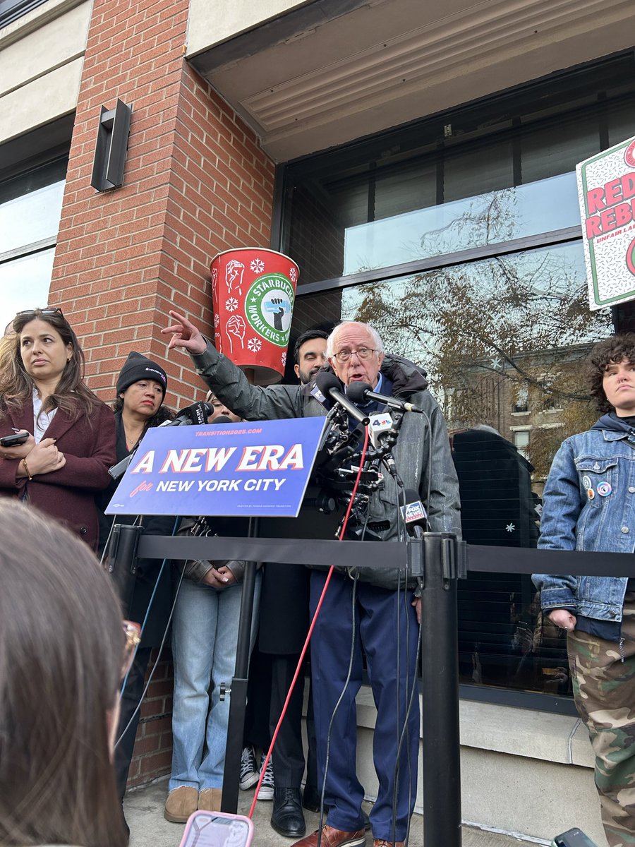 Bernie Sanders, standing next to Zohran Mamdani who has been trying to build bridges with Trump, calls Trump a “pathological liar” for saying he’s the affordability president.