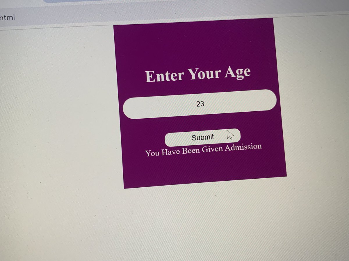 q_sofiat's tweet image. Day 44
JavaScript can be overwhelming , sometimes you know what you want to do but how to go about it becomes a problem . Today, I promoted myself from using console  to display my output to using input . This is a small work I practiced #100DaysOfCode #learninginpublic #frontend
