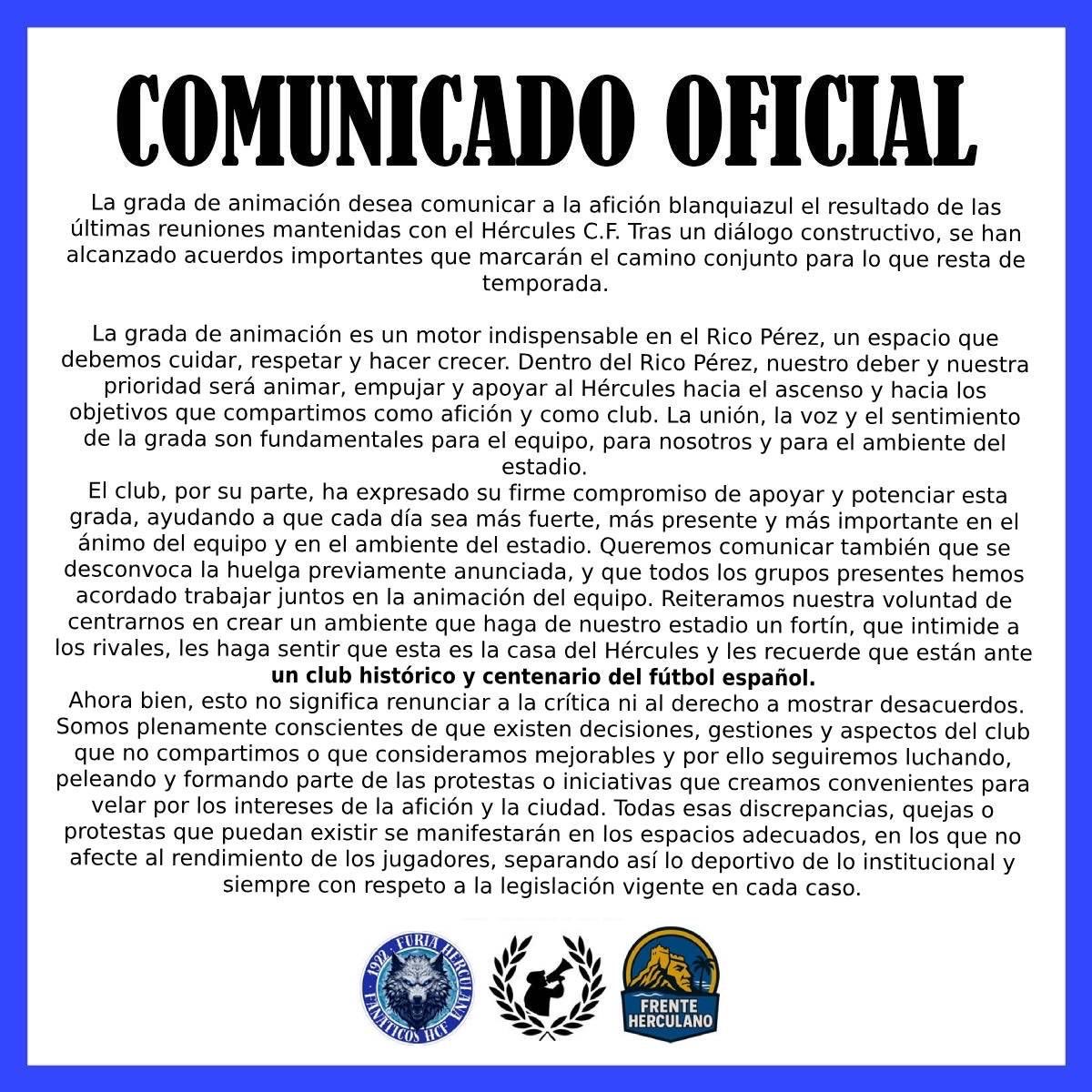 COMUNICADO OFICIAL