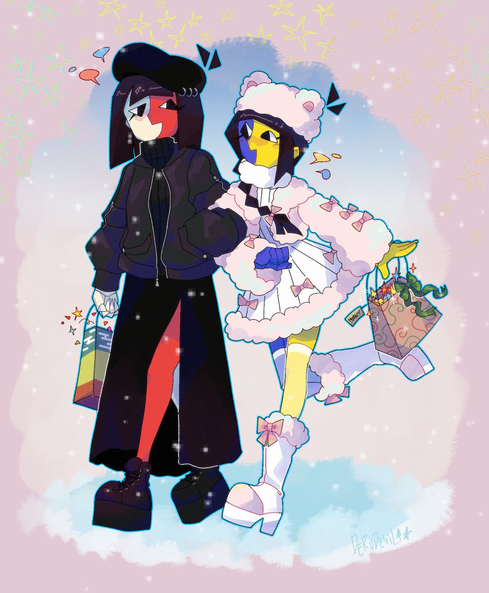 derudevil's tweet image. winter shopping day ✧.* #ena #joelg #enadreambbq