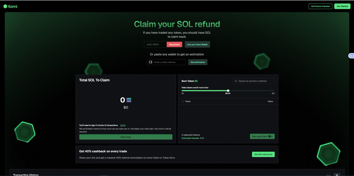 devsciq's tweet image. GET FREE $SOL 
follow below step to claim 
1️⃣ Go to komi.trade/refund and connect your wallet.
2️⃣ Check your refundable SOL balance and claim if available.

FREE SOL and claim

Note: this is not financial advice DO YOUR RESEARCH
@KomiExchange #KomiTrade,