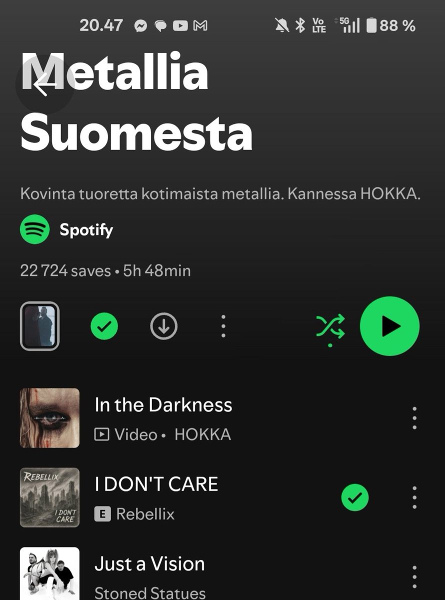 Rebellix1's tweet image. 「Rebellix は Spotify の公式プレイリスト『Metallia Suomesta』で、まだ第2位にランクインしています。もう新曲は聴いてくれましたか？」

#メタル #ヘヴィメタル #メタル音楽