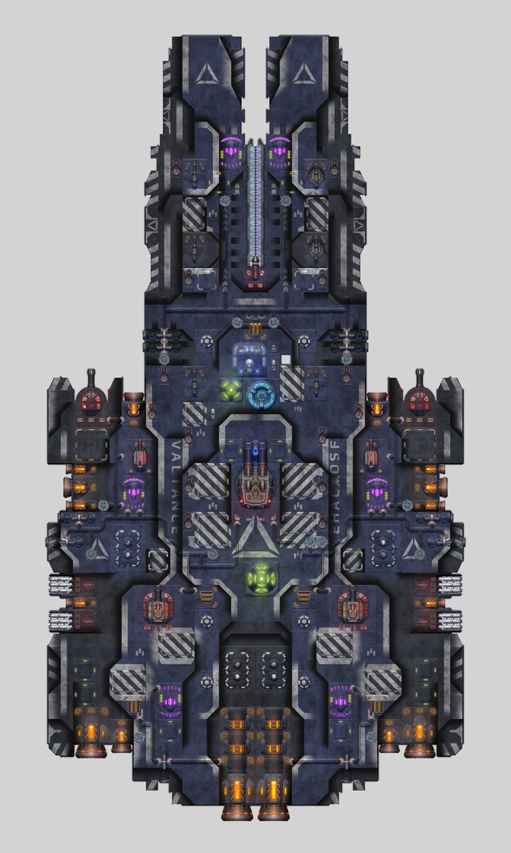 #Cosmoteer ship of the day: "EHA Co. 'Valiance'" by Craftsdwarf. Made with mods. Build your own ship in Cosmoteer: Starship Architect &amp; Commander! Download the FREE demo and buy it on Steam: store.steampowered.com/app/799600/