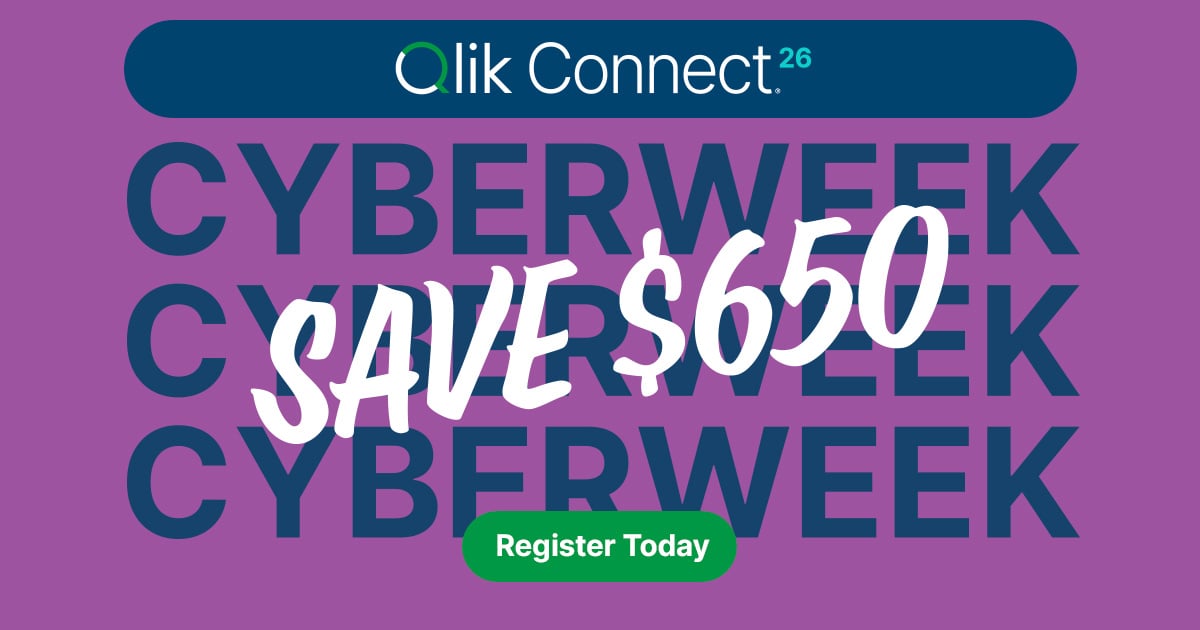 manuops1's tweet photo. If you work with data, analytics, or AI, #QlikConnect 2026 is worth a look. Three days of deep dives, customer stories, and networking.

It’s in Florida next April, and there’s a promotion on registration thru Dec 7. Register now using code CYBERWEEK: https://t.co/XbsG7wYrBs https://t.co/6OXeT3XnbM