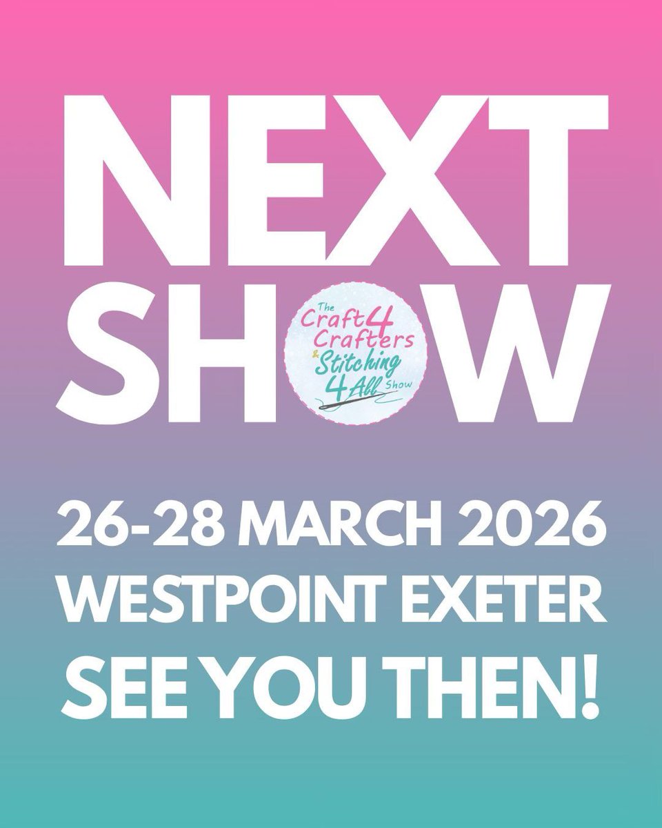 Stitching4All's tweet image. SAVE THE DATE!

Join us for the next Show 26th-28th March 2026 at Westpoint Exeter.

#craft #craft4crafters #stitch #stitching4all #handmade